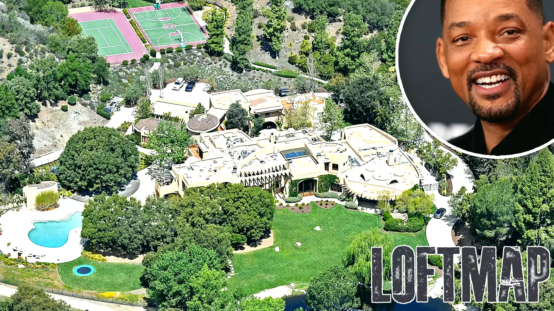 Stunning Aerial Views Showcase Will Smith's Expansive Calabasas Estate